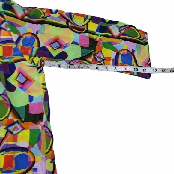 MAST 1883 Colorful high low button down shirt - Picture 8 of 11